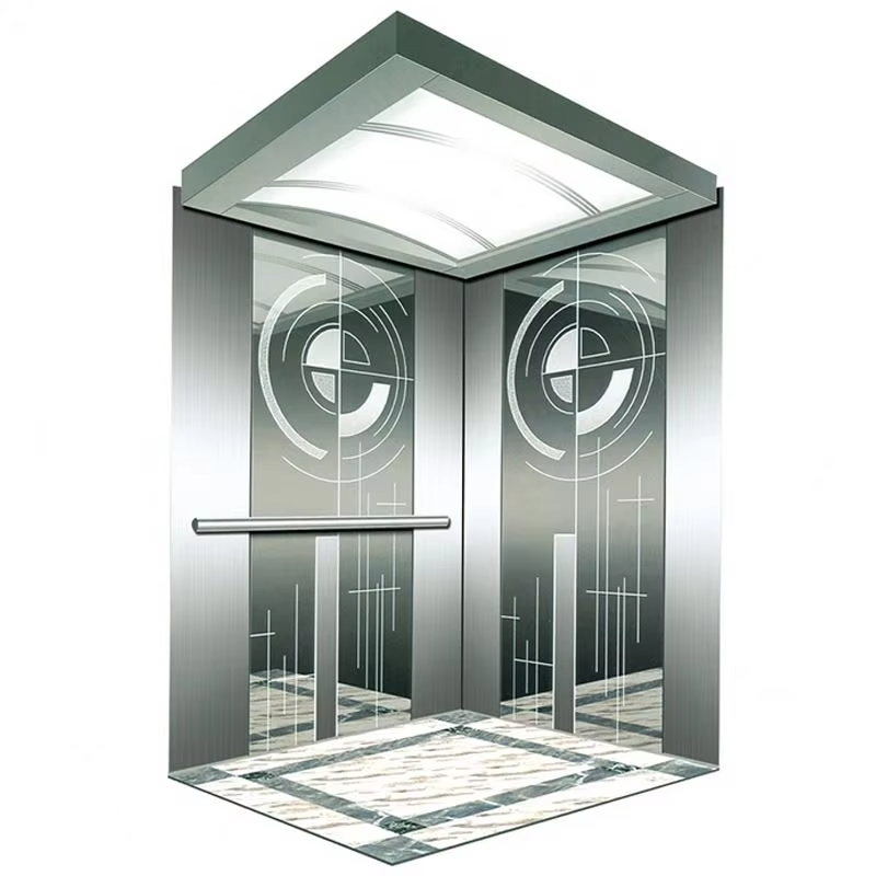 VTEV107 Lift Penumpang AC Drive Kualitas Premium dengan Lantai PVC untuk Penggunaan Perumahan & Villa