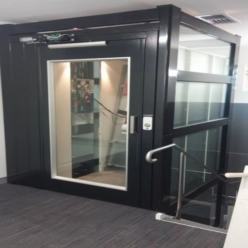 VTEV109 Ascensores Elevadores Lift Villa Kaca Bergaya untuk Rumah Dupleks Pribadi