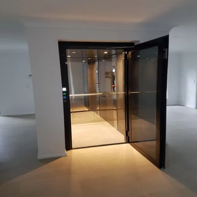 VTEV109 Ascensores Elevadores Lift Villa Kaca Bergaya untuk Rumah Dupleks Pribadi