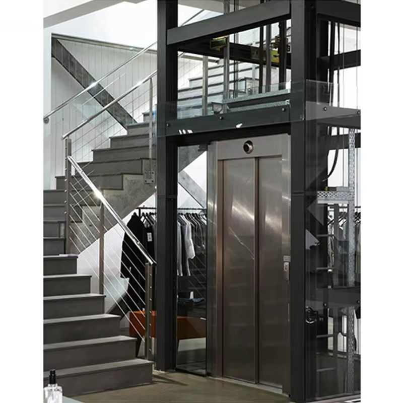 VTEV104 Ascensores Elevadores Lift Vila Stainless Steel Mewah untuk Penggunaan Keluarga