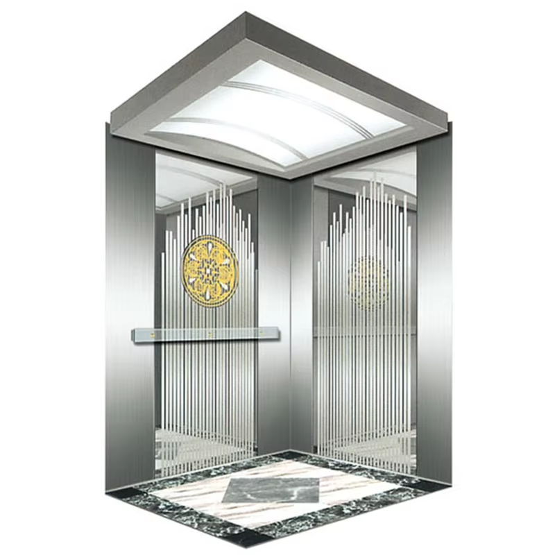 VTSP125 Kabin Lift Penumpang yang Disesuaikan Konstruksi Baja Tahan Karat Fitur Kebisingan Rendah Garansi 1 Tahun Beberapa Pilihan Selesai