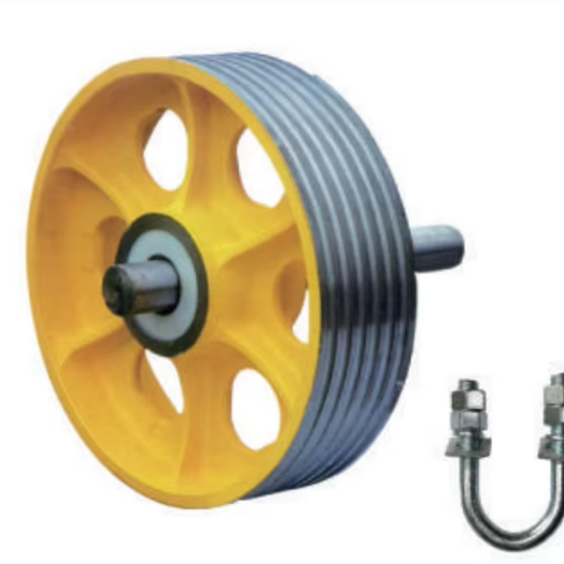 VTSP271 Roda Katrol Traksi Penyeimbang Lift Besi Cor Deflektor Sheave