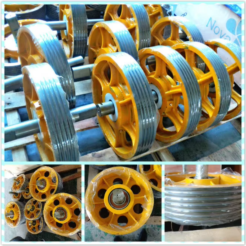 VTSP271 Roda Katrol Traksi Penyeimbang Lift Besi Cor Deflektor Sheave