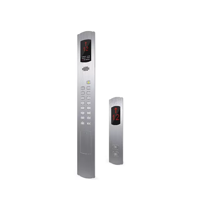 VTSP336 Layar Sentuh Terpasang di Dinding Lift dengan Tombol Lift Desain Modern Baja Tahan Karat & Kaca Cop dan Lop