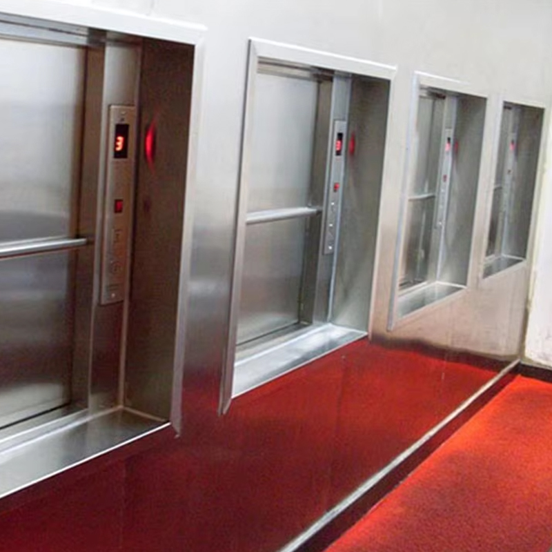 VTEF108 Electric Gearless AC Dumbwaiter Lift dengan Lantai PVC untuk Layanan Dapur Restoran dan Hotel