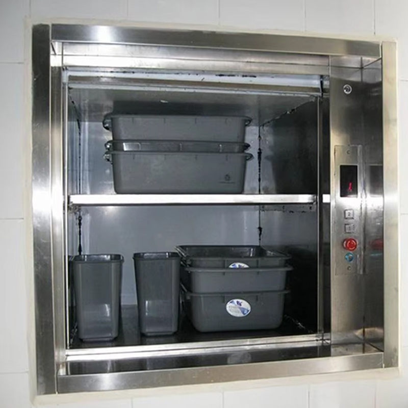 VTEF108 Electric Gearless AC Dumbwaiter Lift dengan Lantai PVC untuk Layanan Dapur Restoran dan Hotel