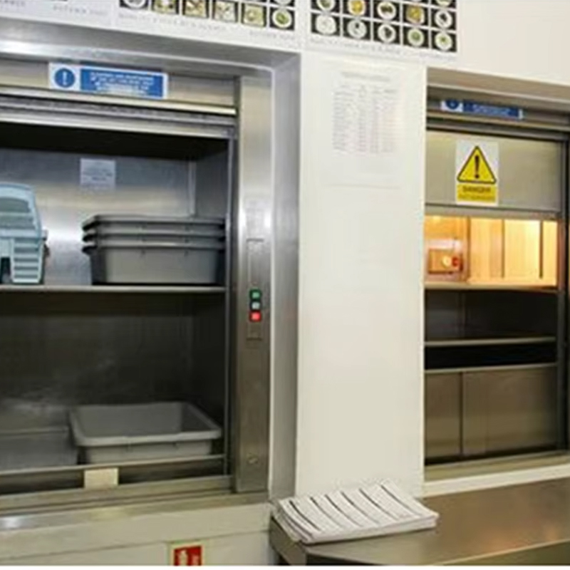 VTEF108 Electric Gearless AC Dumbwaiter Lift dengan Lantai PVC untuk Layanan Dapur Restoran dan Hotel