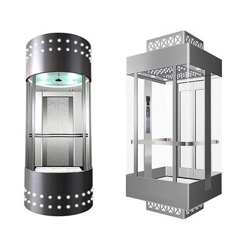 VTEO103 Ascensores Lift Observasi Mewah dengan Desain Kaca Panorama untuk Bangunan Komersial