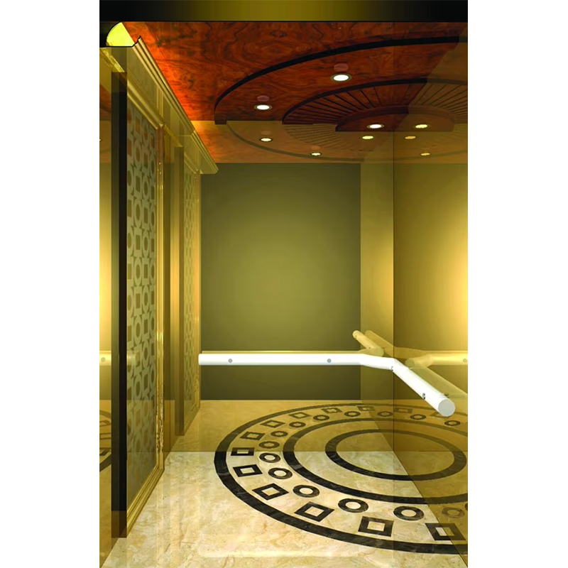 Kabin Lift Hotel Mewah VTSP133 dengan Desain Kontemporer Stainless Steel Premium Warna Disesuaikan Garansi 1 Tahun