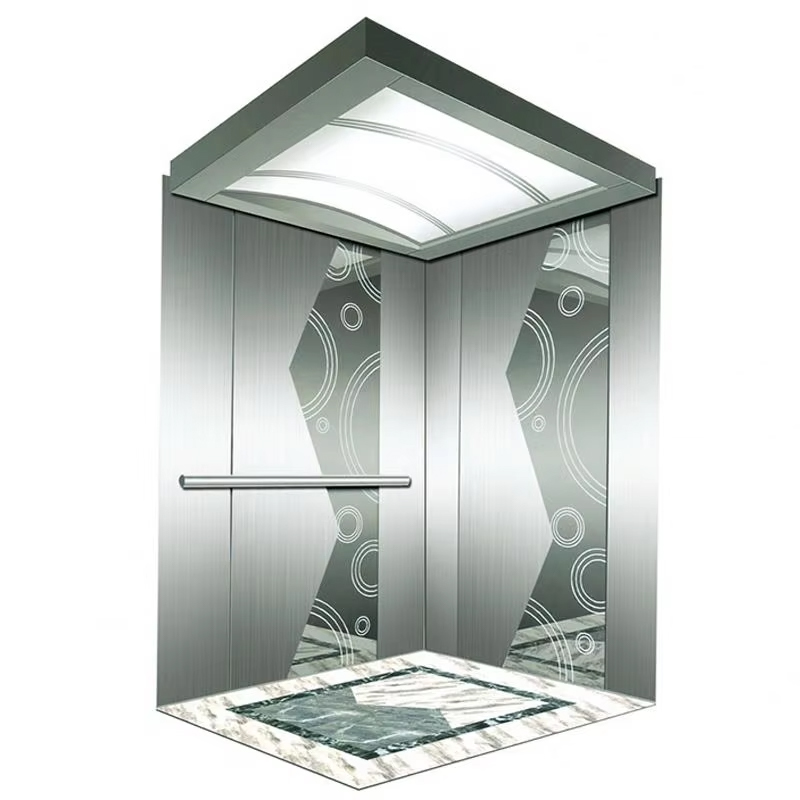 Kabin Lift Penumpang VTSP134 dengan Konstruksi Baja Tahan Karat Langit-langit LED Hemat Energi Bersertifikat ISO9001 Garansi 1 Tahun