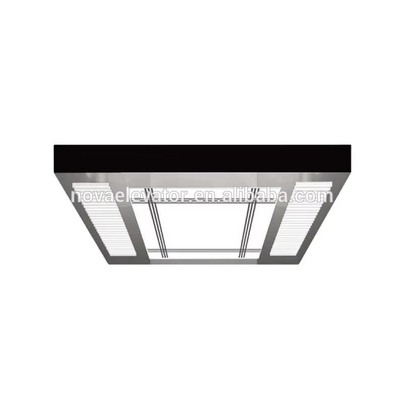 VTSP140 Suku Cadang Lift Aksesori Interior Kabin Lift Langit-langit Baja Tahan Karat Desain Langit-langit Angkat Modern