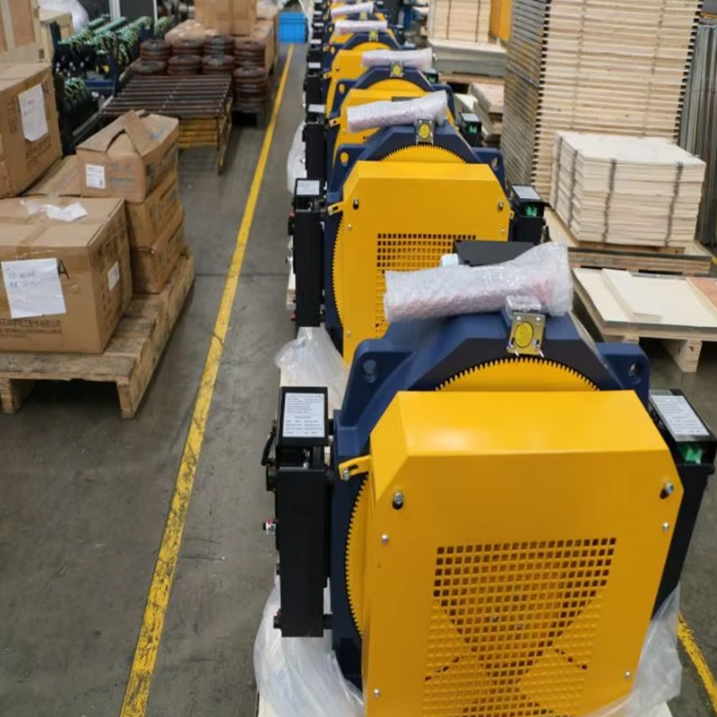 Mesin Traksi Gearless Montanari VTSP252 MCG200 Motor Angkat Mesin Motor 800-1350KGS