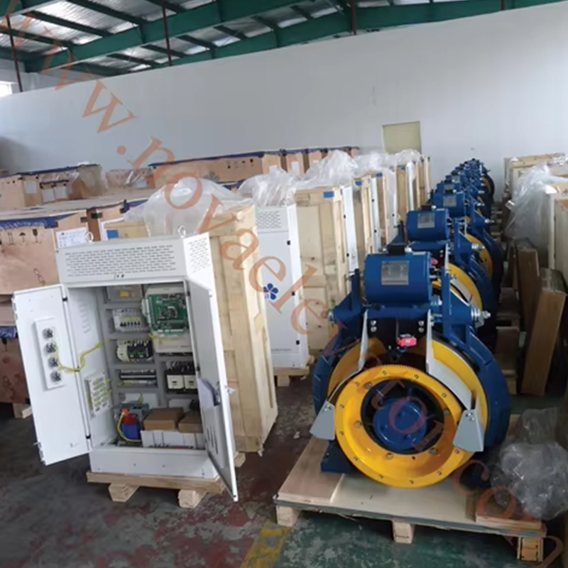 VTSP253 Montanari Mesin Traksi Gearless Modern MCG200 Apartemen Menggunakan Suku Cadang Lift Motor Pengangkat 800-1350KGS Mesin Motor
