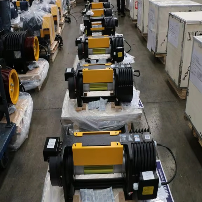 Mesin Traksi Gearless Montanari VTSP238 MCG100 Motor Angkat Mesin Motor 320-630KGS