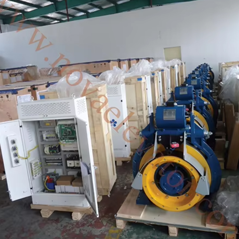 Mesin Traksi Gearless Montanari VTSP238 MCG100 Motor Angkat Mesin Motor 320-630KGS