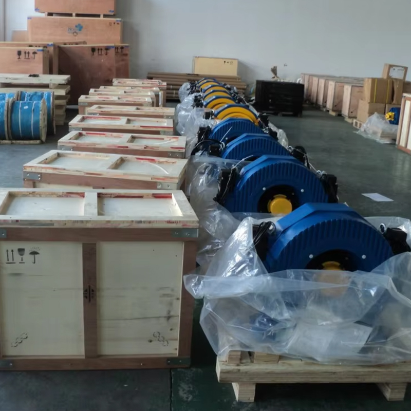 Mesin Traksi Gearless Montanari VTSP234 MCG350 Motor Angkat Mesin Motor 2000-2500KGS