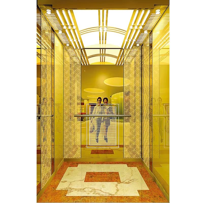 VTSP126 Suku Cadang & Aksesori Lift Kabin Lift Penumpang dengan Dekorasi Interior Modern