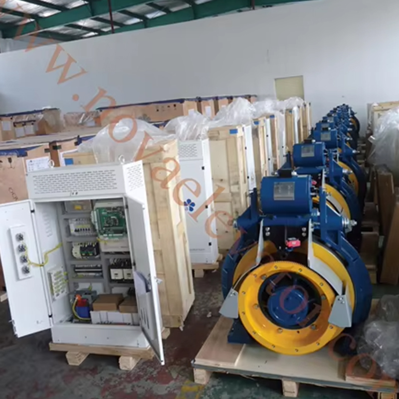 VTSP240 Lift Mesin Traksi Gearless Sinkron Magnet Permanen untuk Lift