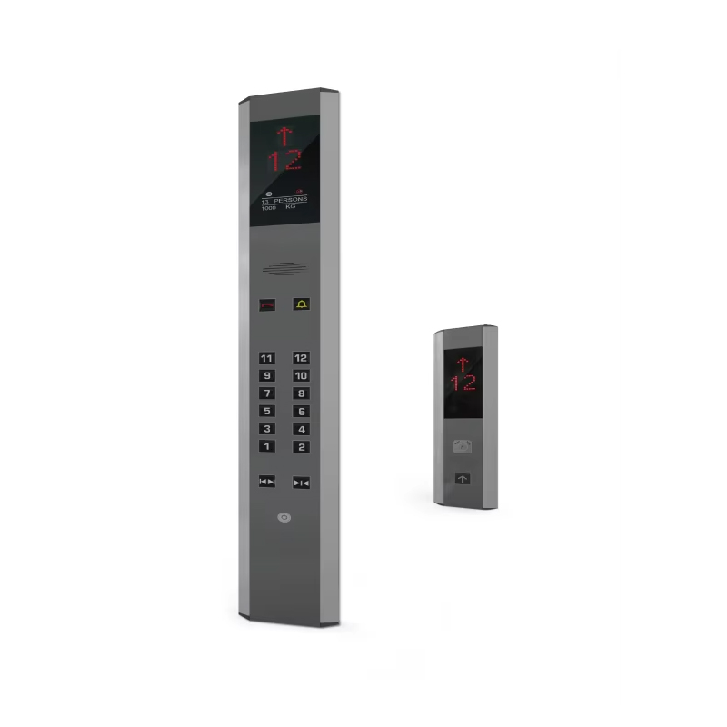 VTSP 385 Segmen Tampilan Matriks DOT Layar Tampilan Indikator Lift Baja Tahan Karat Modern Bagian COP LOP Bersertifikat ISO9001